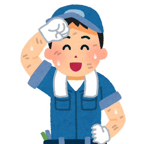 整備士の男性のイラスト